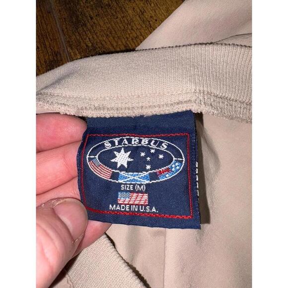 Seton Hall Nylon Golf Vest M Khaki Vtg Made in USA, Grandpa - Picture 7 of 8